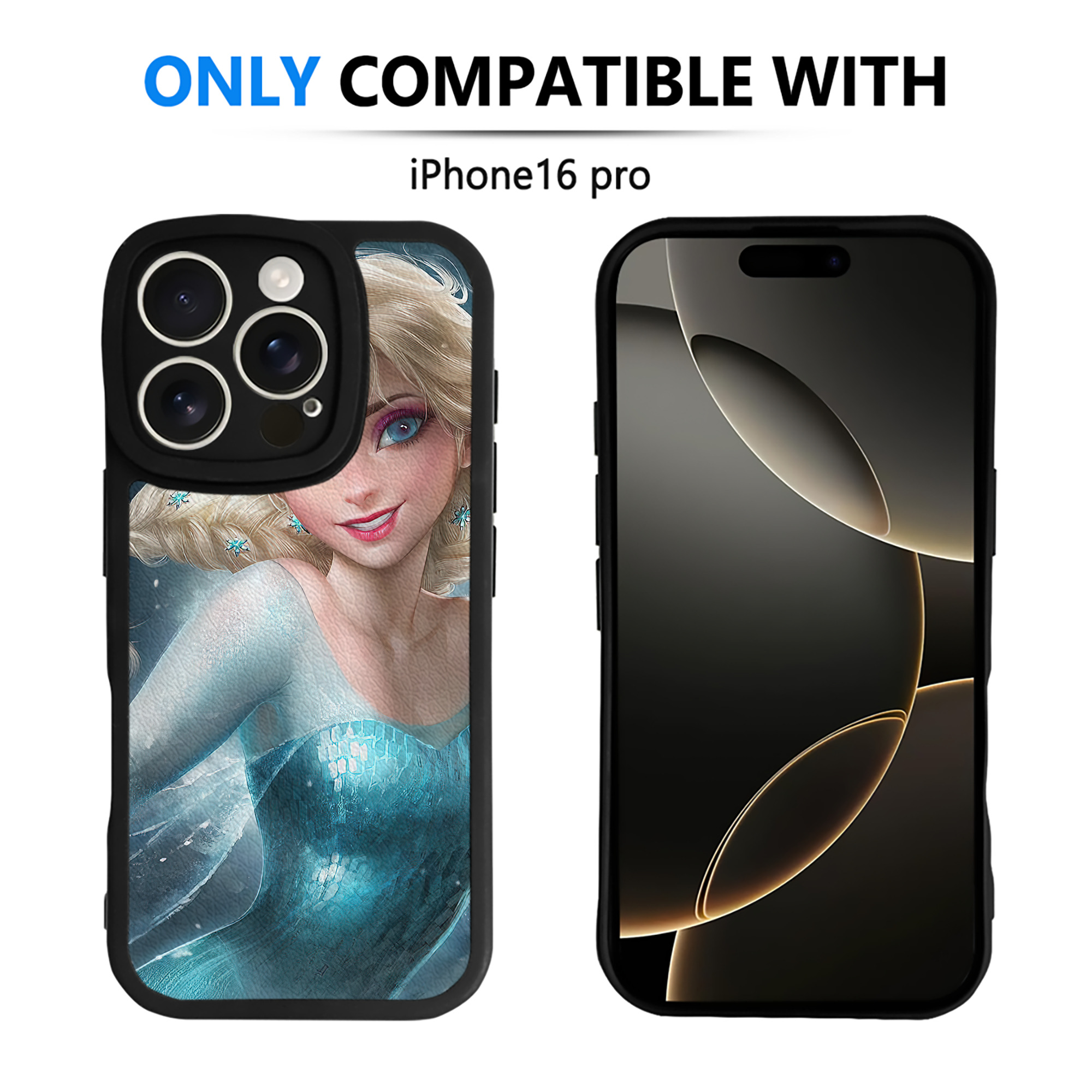（画像用） アナと雪の女王 アンナ エルサ Frozen Anna Elsa 【iPhone 16シリーズ対応】シリコンスマホケース（レザー調） 材質：シリコン